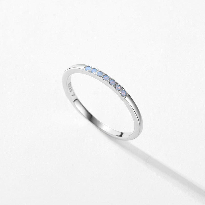 Everyday Genie Sterling Silver Zircon Ring - Light and Simple Fashion Jewelry for Women