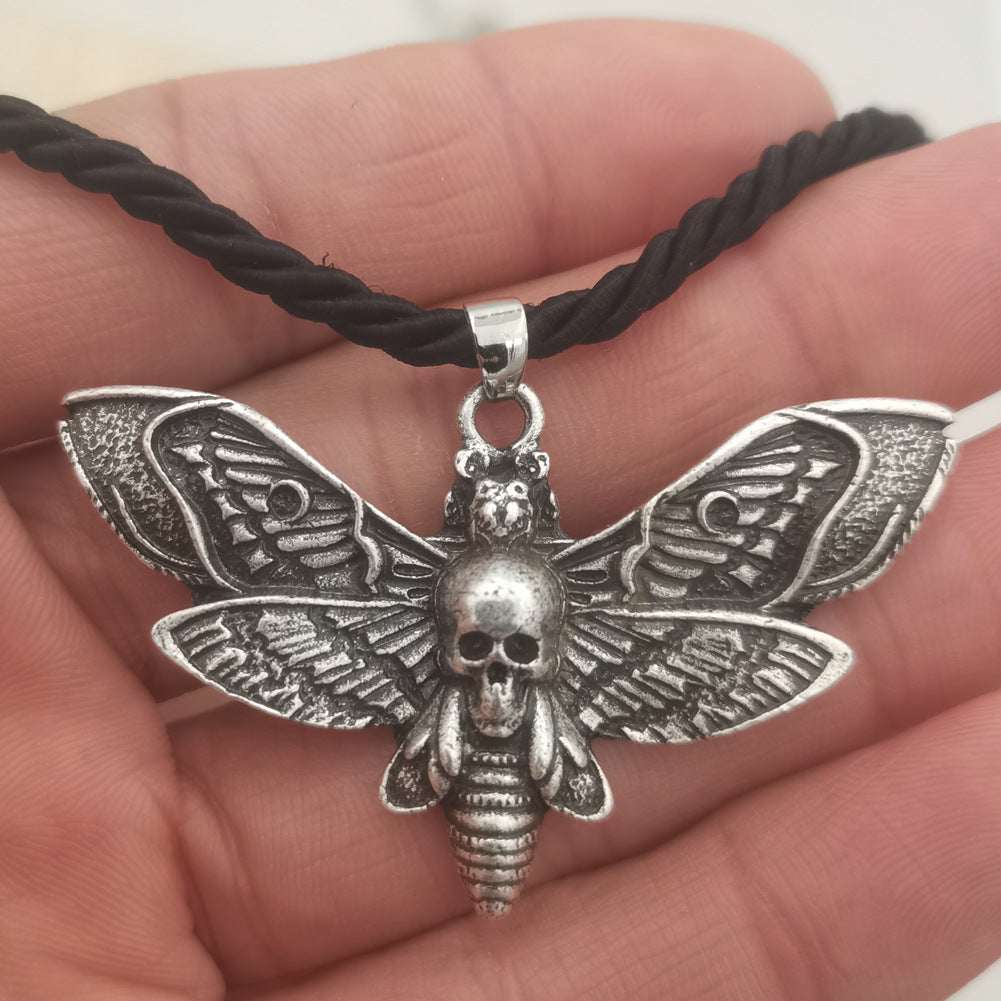 Moth Metal Necklace with Norse Legacy Design for Men - Exclusive Jewelry Piece