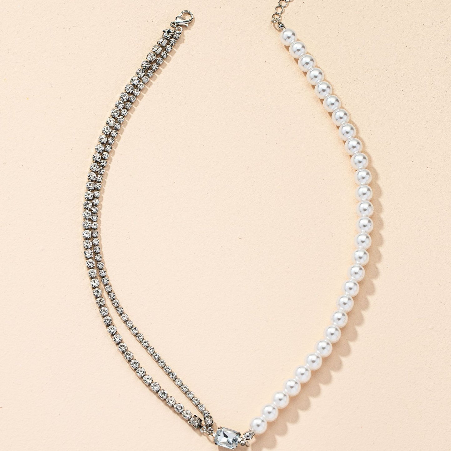 Chic Pearl Necklace with Cross-Border Charm