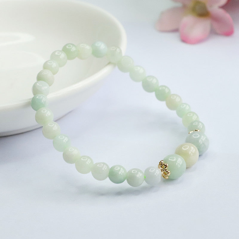 Three Lives Jade Bracelet with Sterling Silver Needle