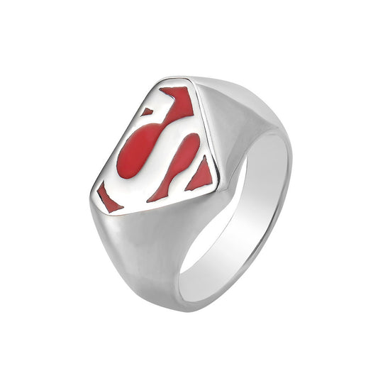 Superman Titanium Steel Ring for Men - European and American Fashion