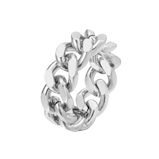 Windmill Chain Titanium Ring for Men and Women