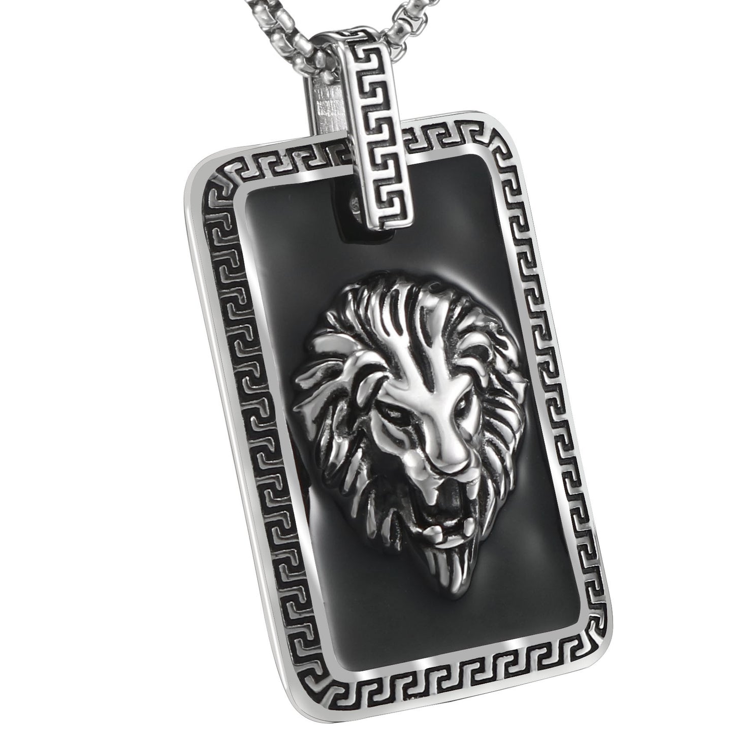 Titanium Steel Lion Head Pendant for Men - Retro European and American Fashion Jewelry