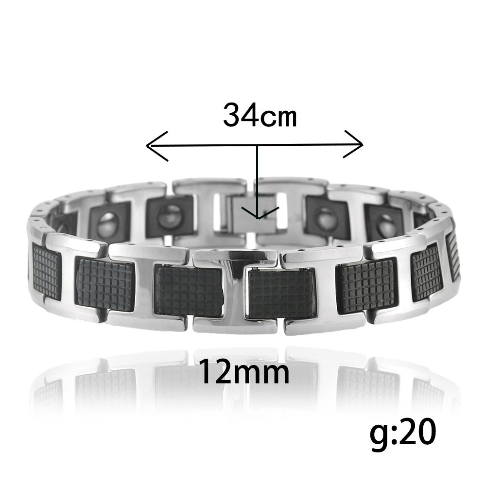 Customizable Tungsten Steel Bracelet for Men and Women - Edgy Punk Jewelry