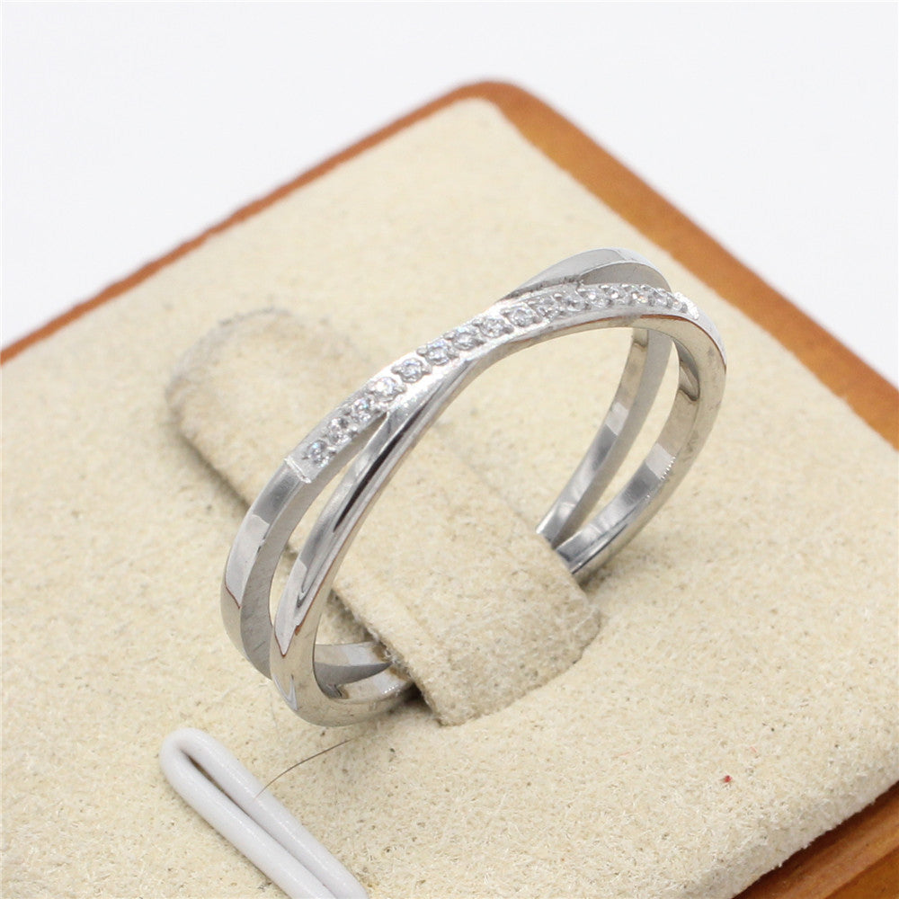 Stylish Minimalist Ring with Zircon for Women