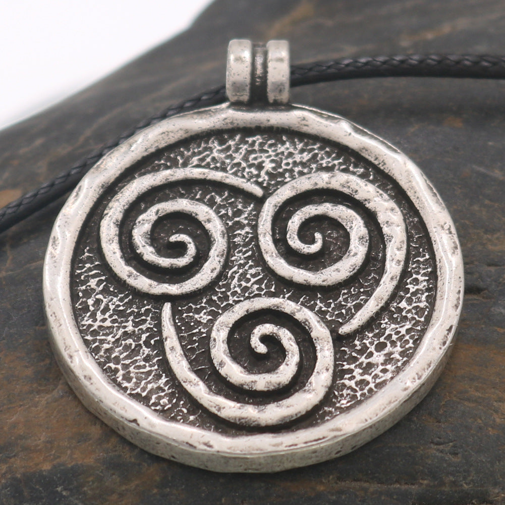 Ancient Mandala Flower Necklace with Zen Yoga Amulet Pendant