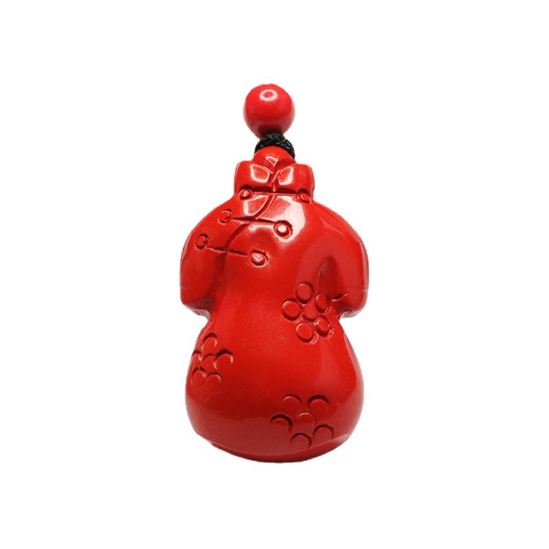 Red Sand Cheongsam Cinnabar Pendant