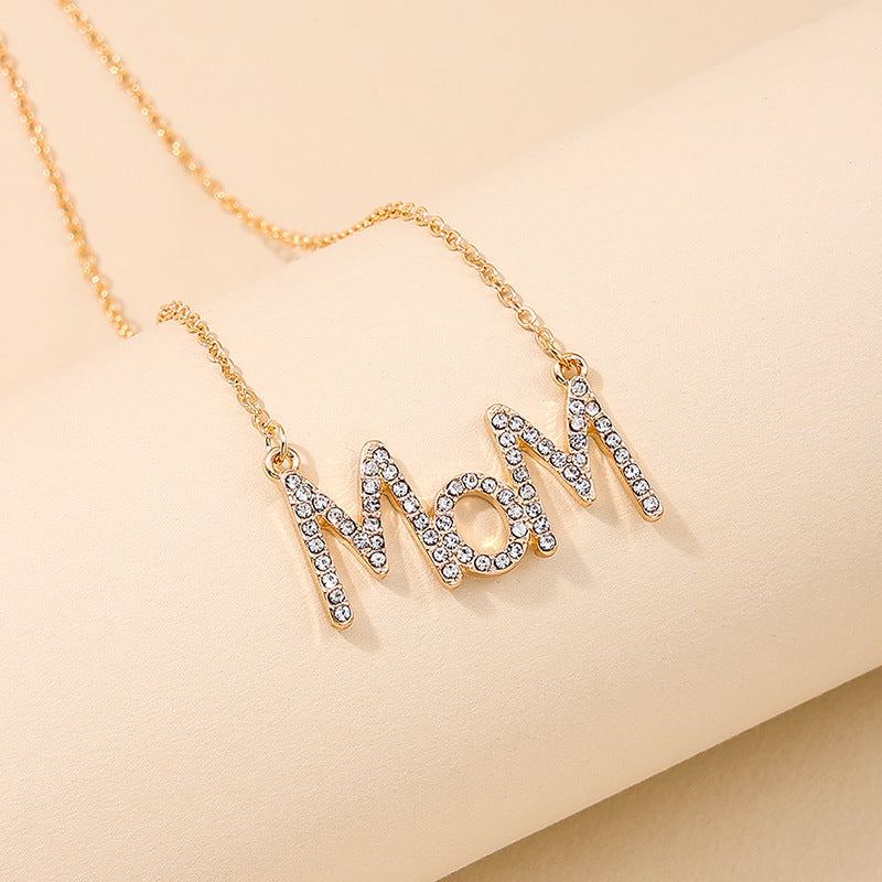 Sophisticated MOM Pendant Necklace for Stylish Mothers