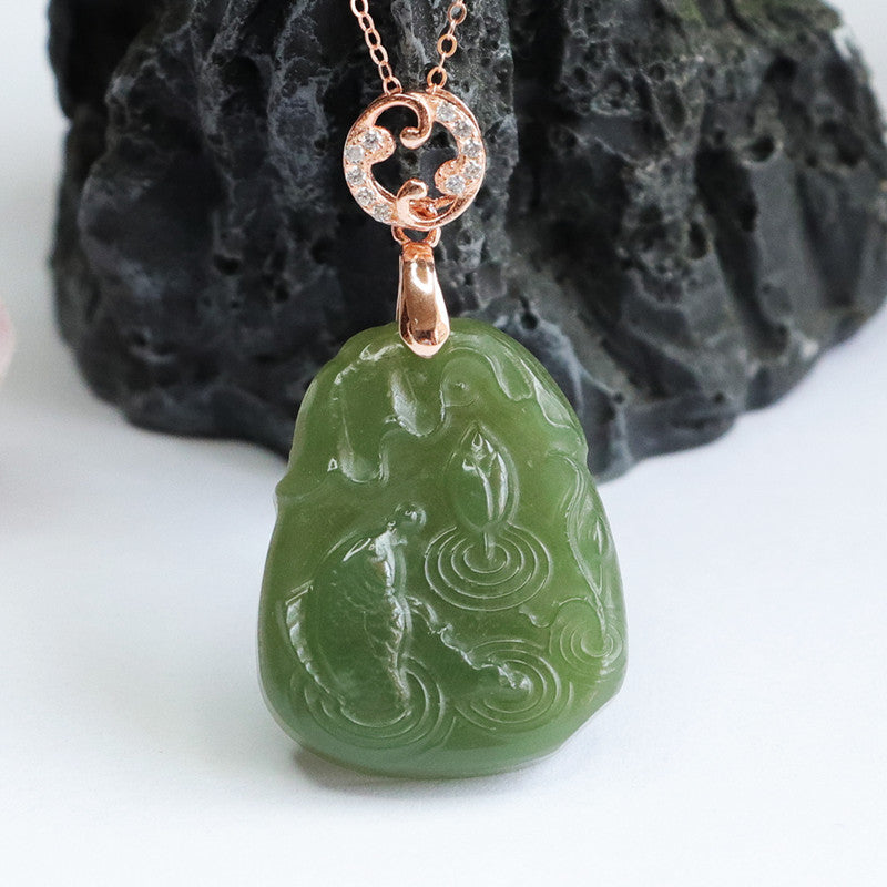Jade lotus pendant online