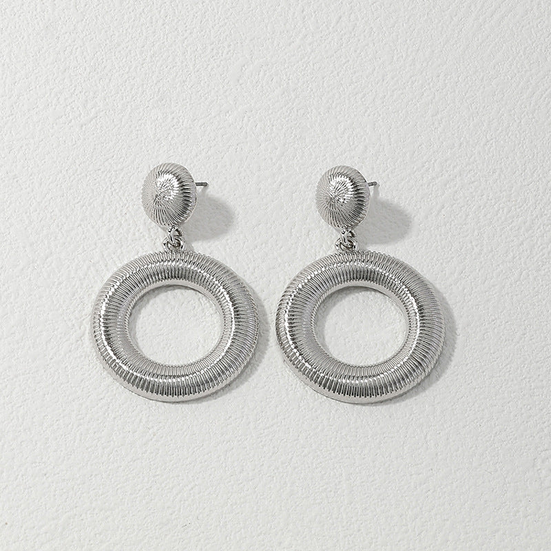 Trendy Circle Earrings by Planderful - Vienna Verve Collection