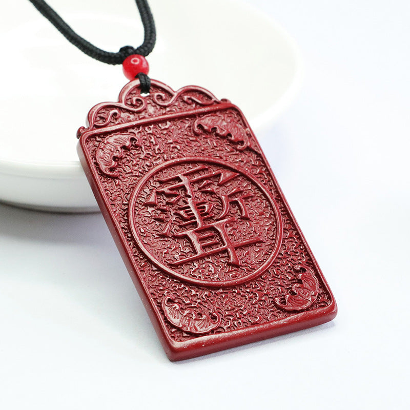 Mystical Fortune Vermilion Sand Cinnabar Pendant