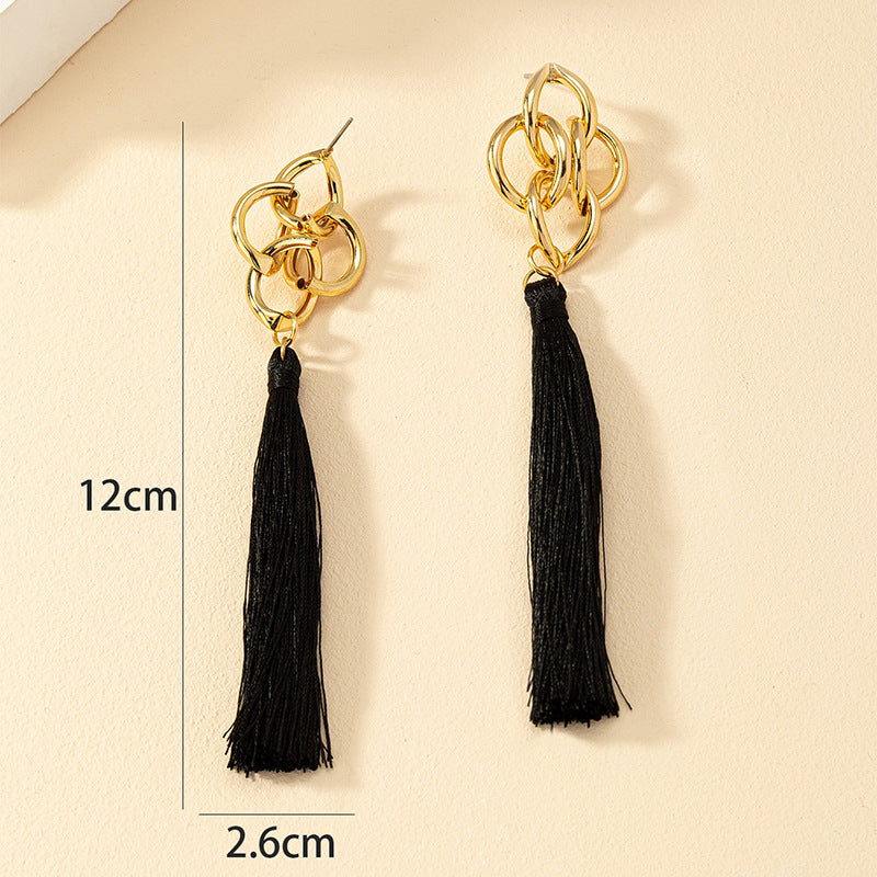 Bohemian Chic Tassel Earrings with Unique Knot Design