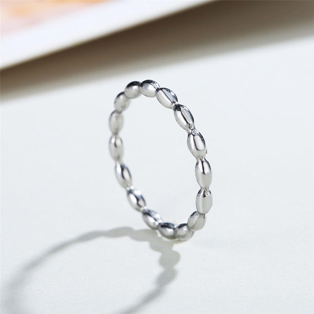 Minimalist Korean Style Titanium Steel Women's Ring