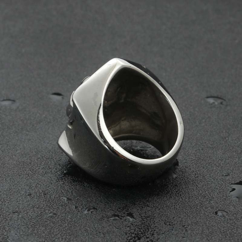 Titanium Steel Skull Ring for Men - Retro Hipster Punk Jewelry, Direct from Manufacturer