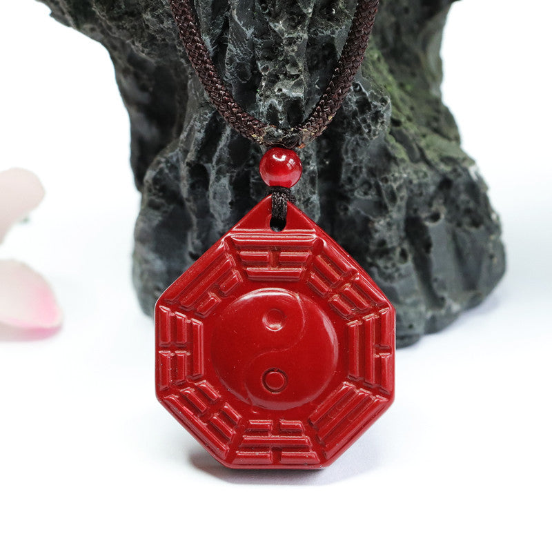 Fortunate Crimson Sand Bagua Pendant Set with Purple Gold Sand Orthodoxy