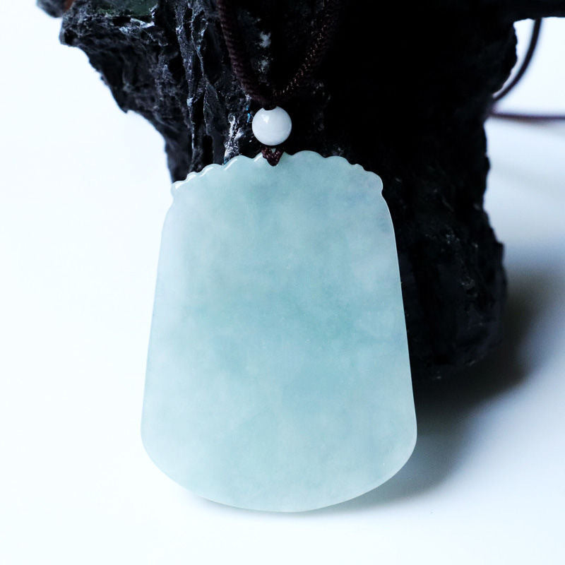 Jade Dragon Fortune's Favor Silver Pendant