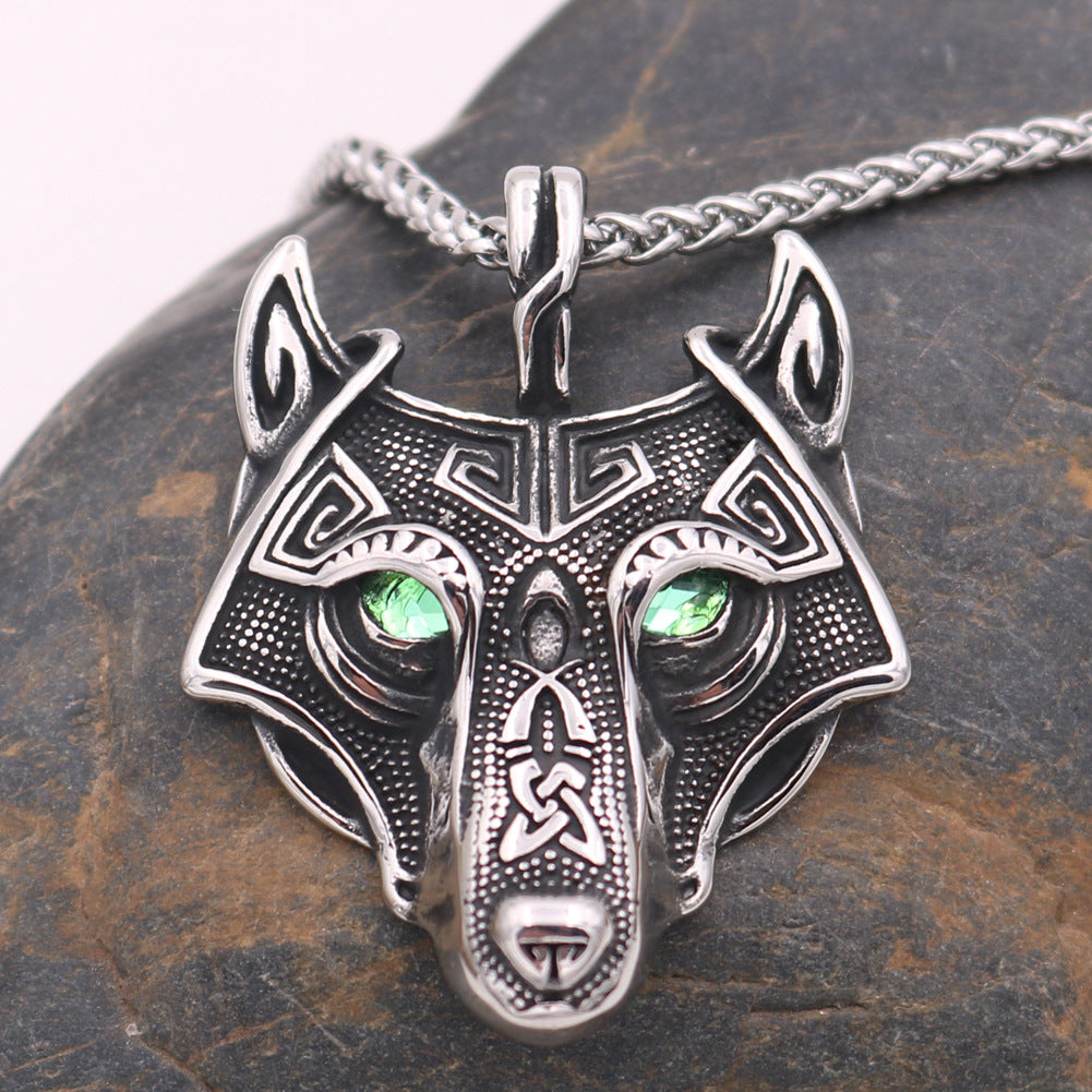 Mystical Viking Wolf Necklace with Celtic Touch