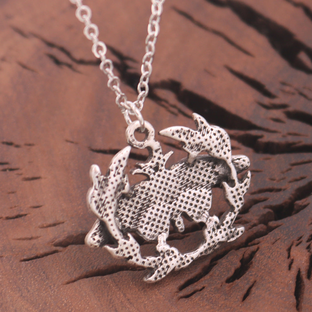 Mystical Death Valley Butterfly Talisman Necklace for Men from the Norse Legacy Collection