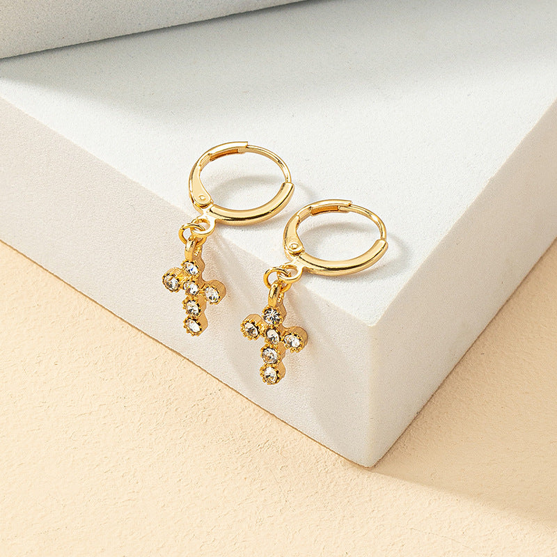 Luxurious Cross Earrings with Personalized Design and Exquisite Style