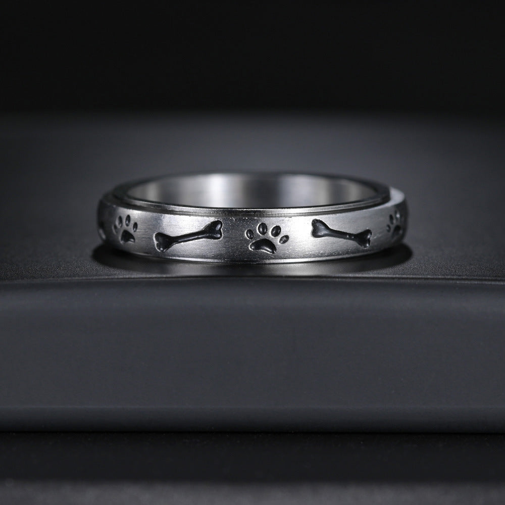 Rotating Stress Relief Ring - Stainless Steel Jewelry for Men and Women