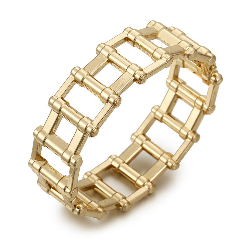 Exaggerated European Style Wide Hollow Bracelet - Vienna Verve Collection