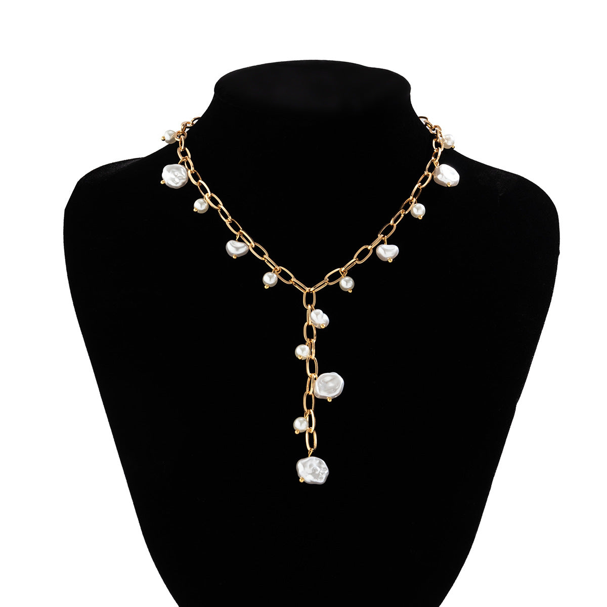 Y-shaped Tassel Necklace with Pearl Embellishments for Fashion-forward Women