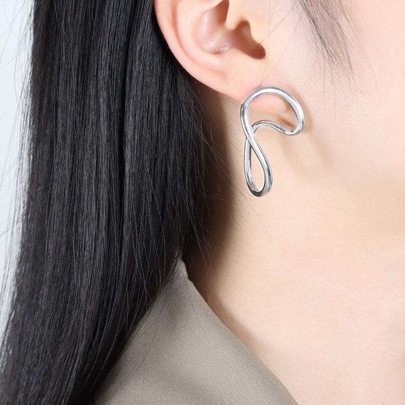 Chic Geometric Earrings in Titanium Steel with 18K Gold Plating