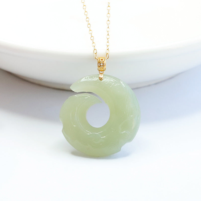 Jade Fortune's Favor Sterling Silver Necklace