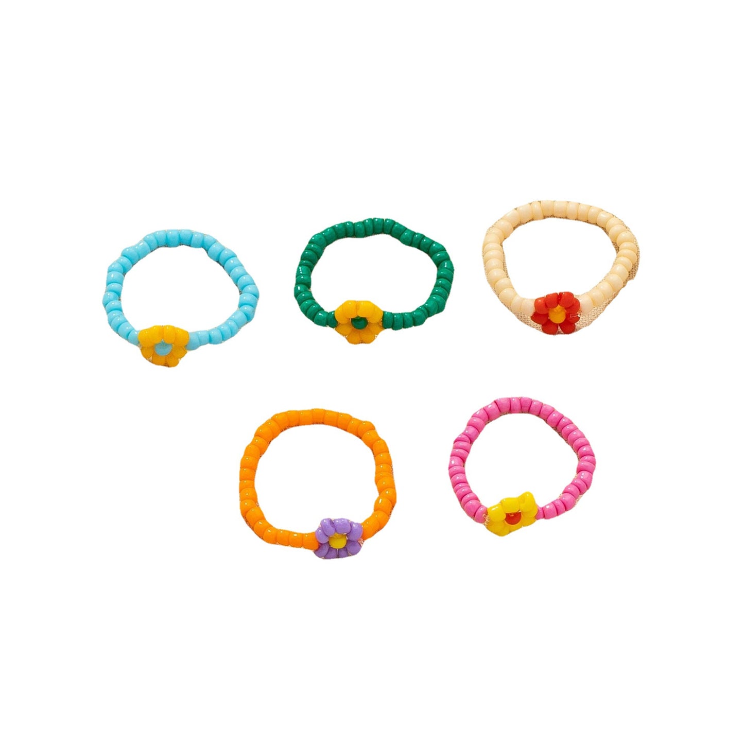 Wholesale Flower Charm Ring Set - European & American Fashion Jewelry