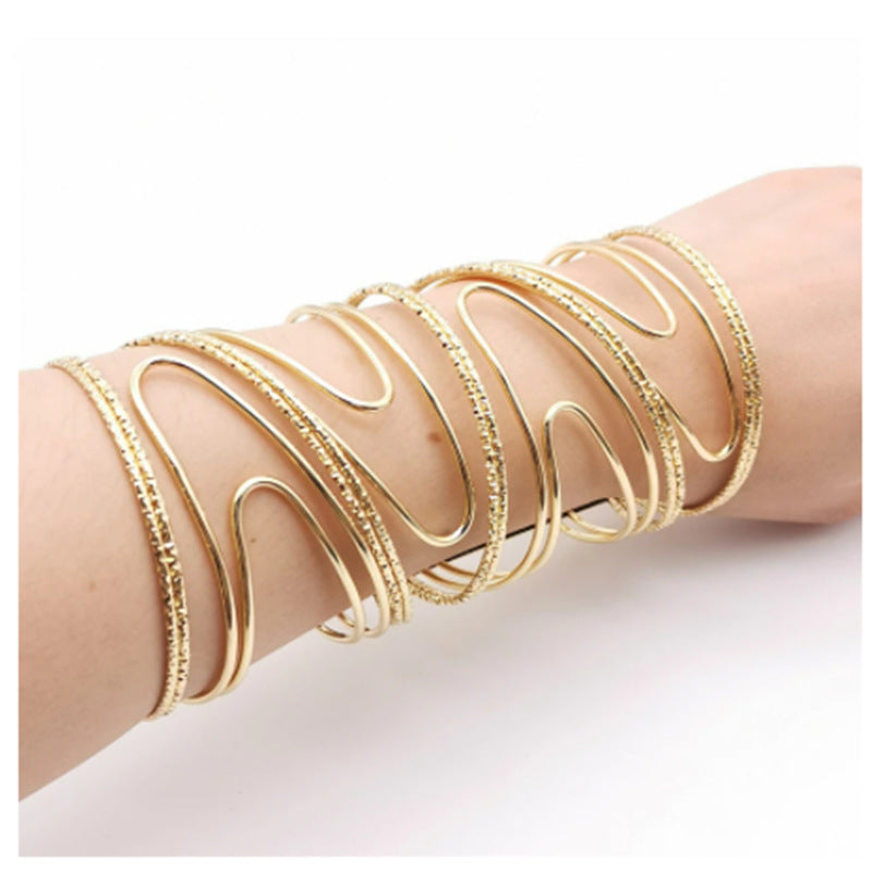 Bold Metal Statement Bracelet - Vienna Verve Collection