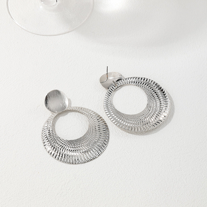 Exquisite Vienna Verve Metal Circular Earrings for Women