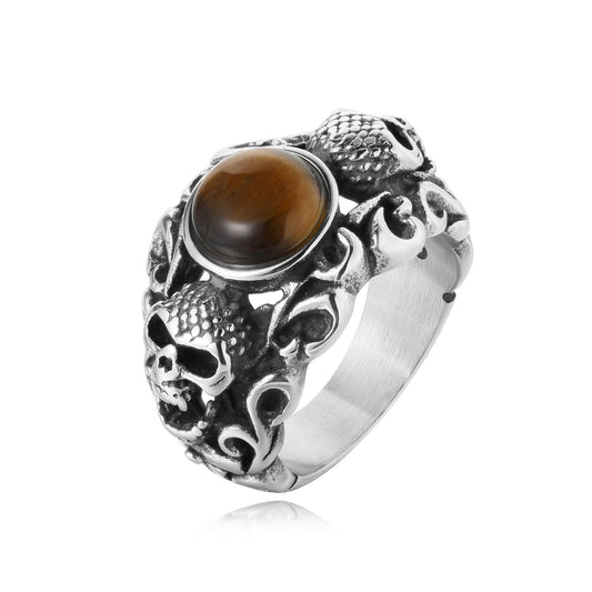 Halloween Skull Eey Titanium Steel Ring for Men