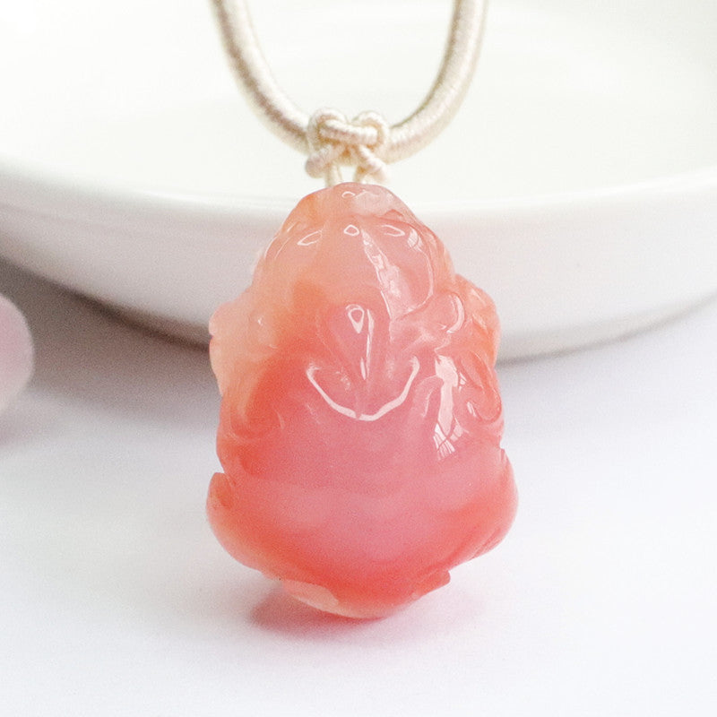 Lucky Agate Pixiu Sterling Silver Pendant Jewelry