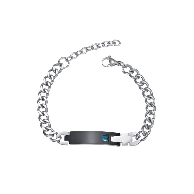 Titanium Zircon Lovers Bracelet - Steel Needle, Everyday Genie Collection