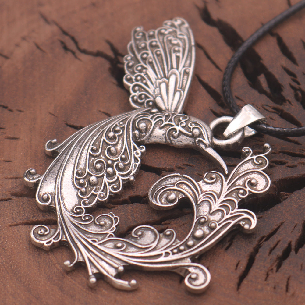 Mystical Viking Phoenix Firebird Pendant Necklace - Norse Legacy Collection