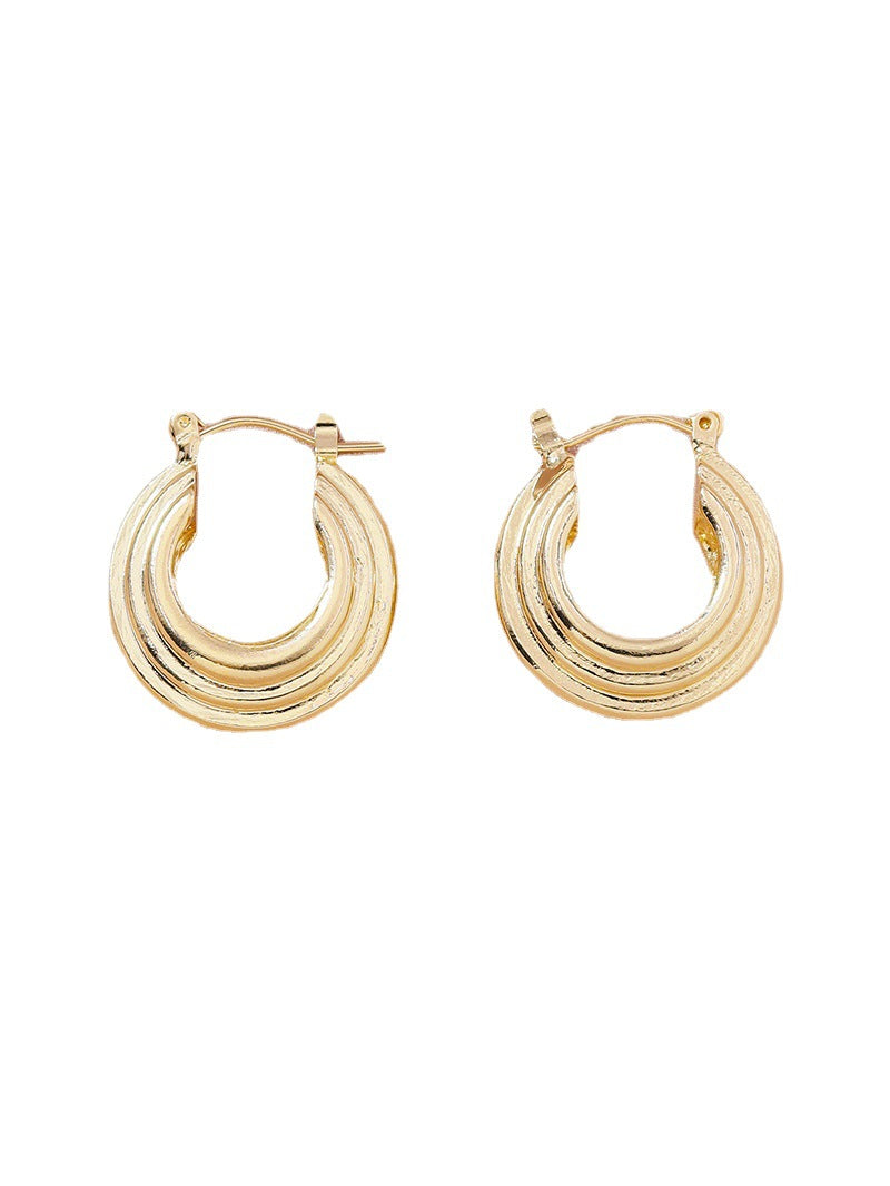 European Metal Textured Earrings from Vienna Verve Collection