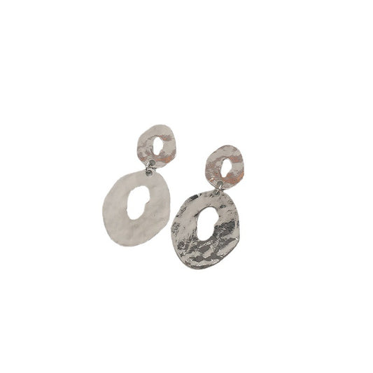 Retro French Design Metal Earrings - Vienna Verve Collection