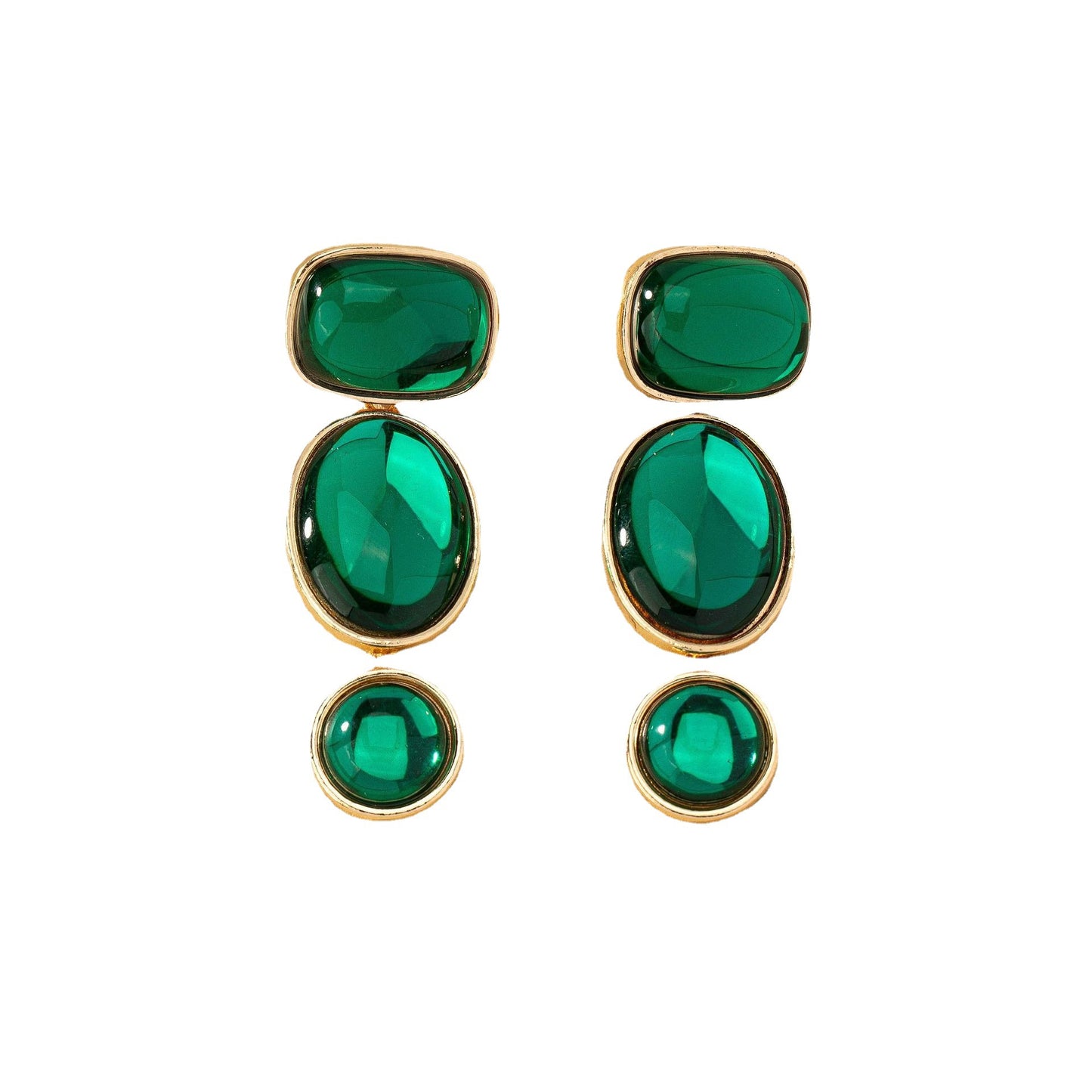 High-End Green Earrings Collection with European Flair