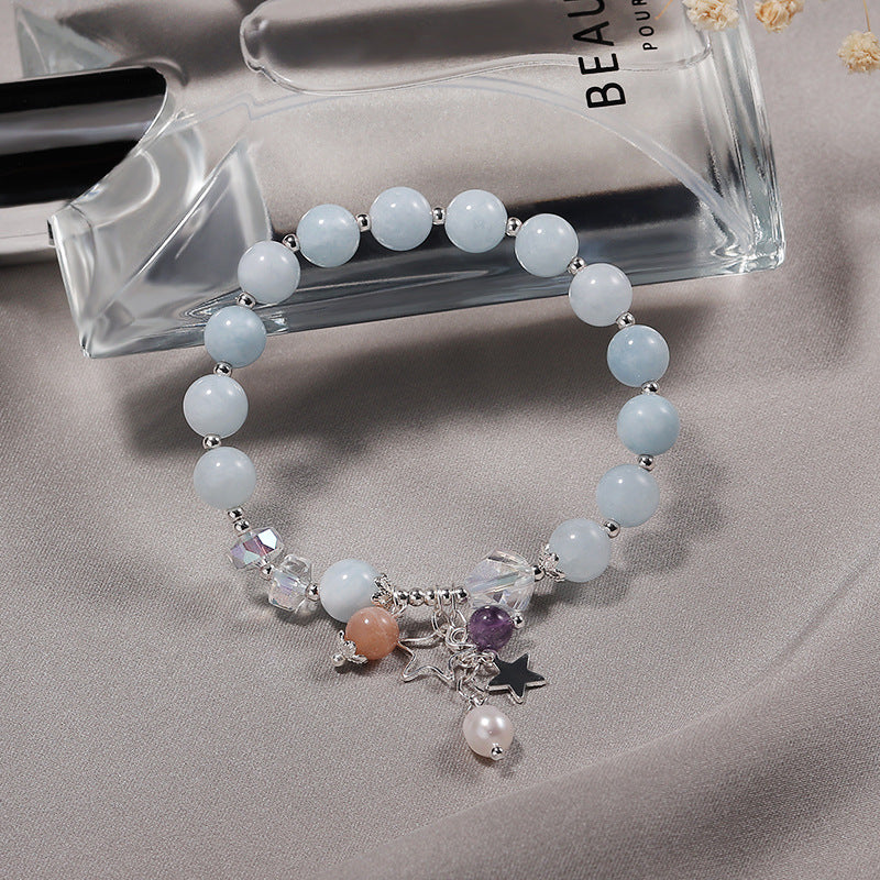 Fortune's Favor: Sterling Silver Crystal and Gemstone Bracelet