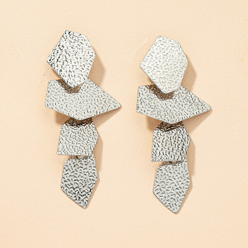 Retro Exaggerated Metal Earrings - Vienna Verve Collection