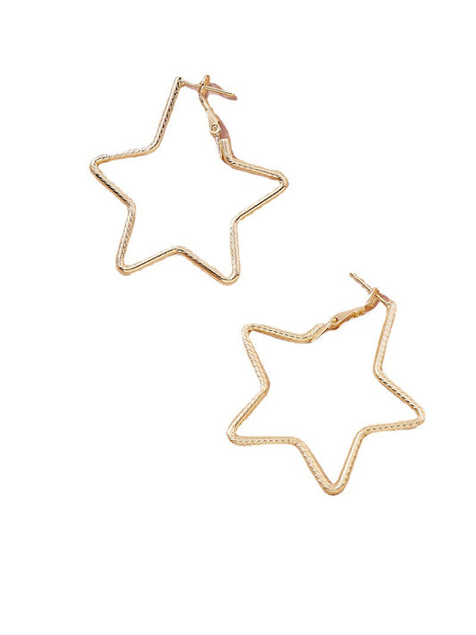 Metallic Starburst Earrings - Vienna Verve Collection - Lightweight Cross-border Jewelry