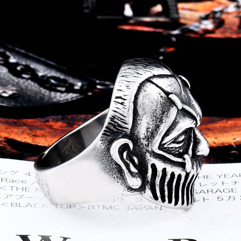 Retro Titanium Steel Ring for Men - Striking Punk Jewelry Wholesale