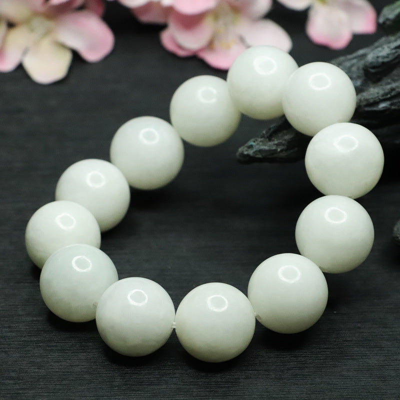 Fortune's Favor Sterling Silver Jade Bead Bracelet