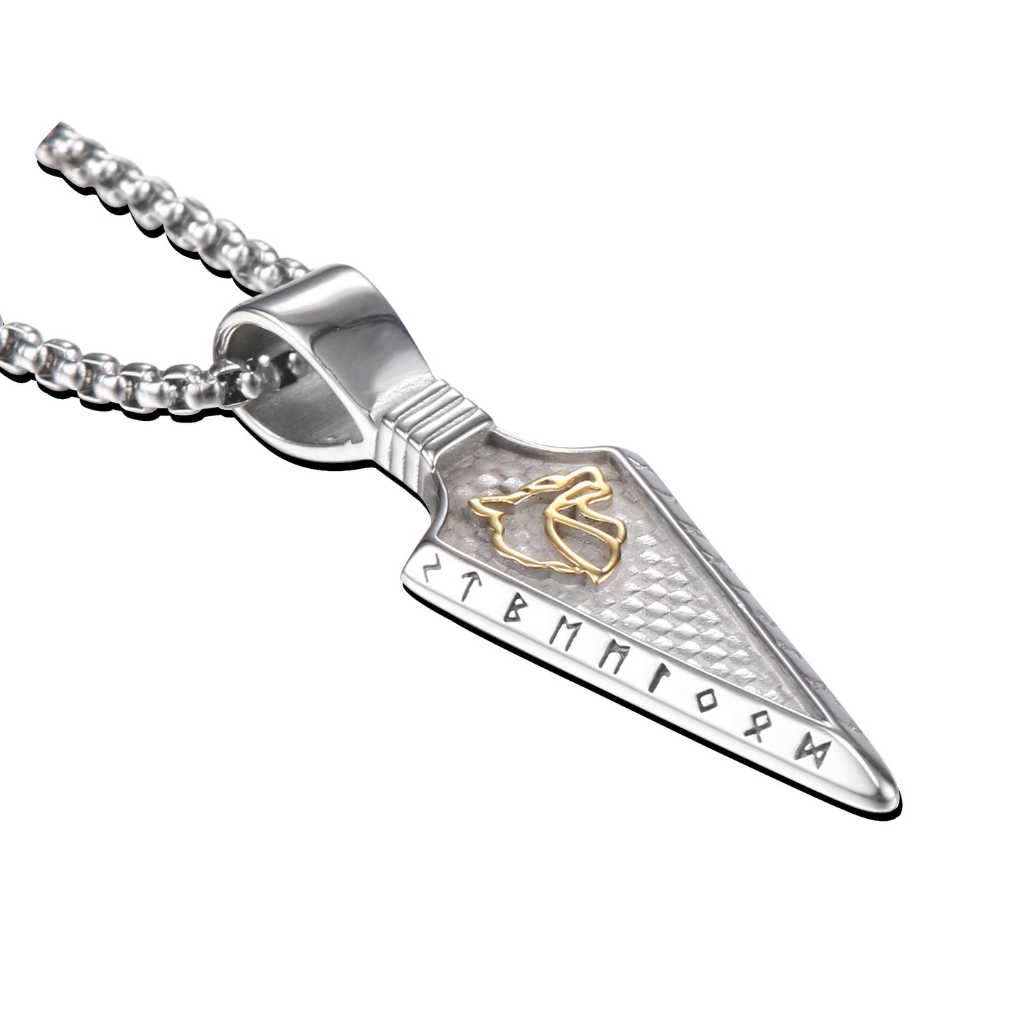 Men's Retro Arrow Pendant in Titanium Steel - Stylish European and American Fashion Jewelry