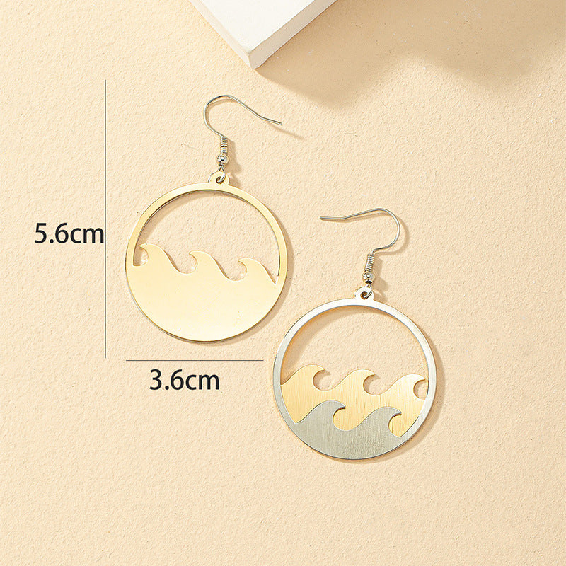 Icy Breeze Brushed Pendant Earrings - Vienna Verve Collection