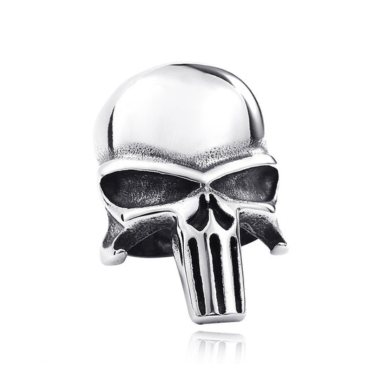 Customizable Vintage Men's Titanium Steel Punisher Ring - Statement Fashion Jewelry