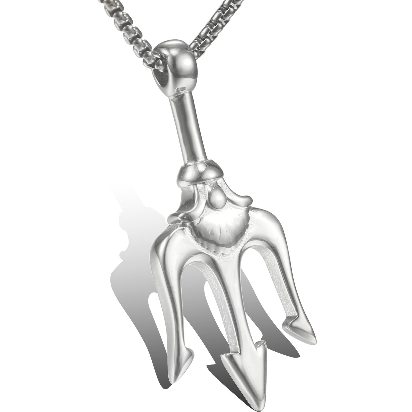 Titanium Steel Sea King Trident Pendant for Men - Stylish European and American Fashion Accessory