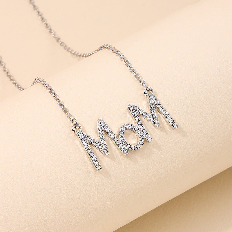 Sophisticated MOM Pendant Necklace for Stylish Mothers