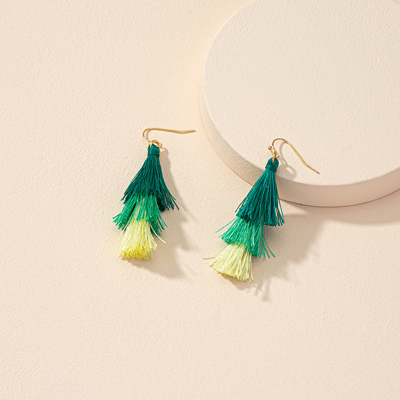 Chic Plush Tassel Earrings - Vienna Verve Collection.