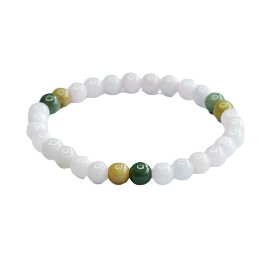 Myanmar Jade Sterling Silver Bracelet - Fortune's Favor Collection